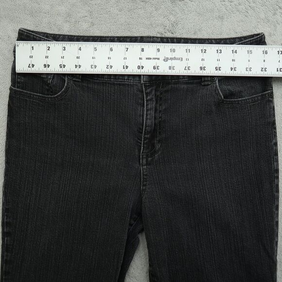 Chico's Platinum Jeans Women's 2 US-12 Short Gray Mid-Rise Slim Leg 27.5" Inseam - Picture 14 of 15